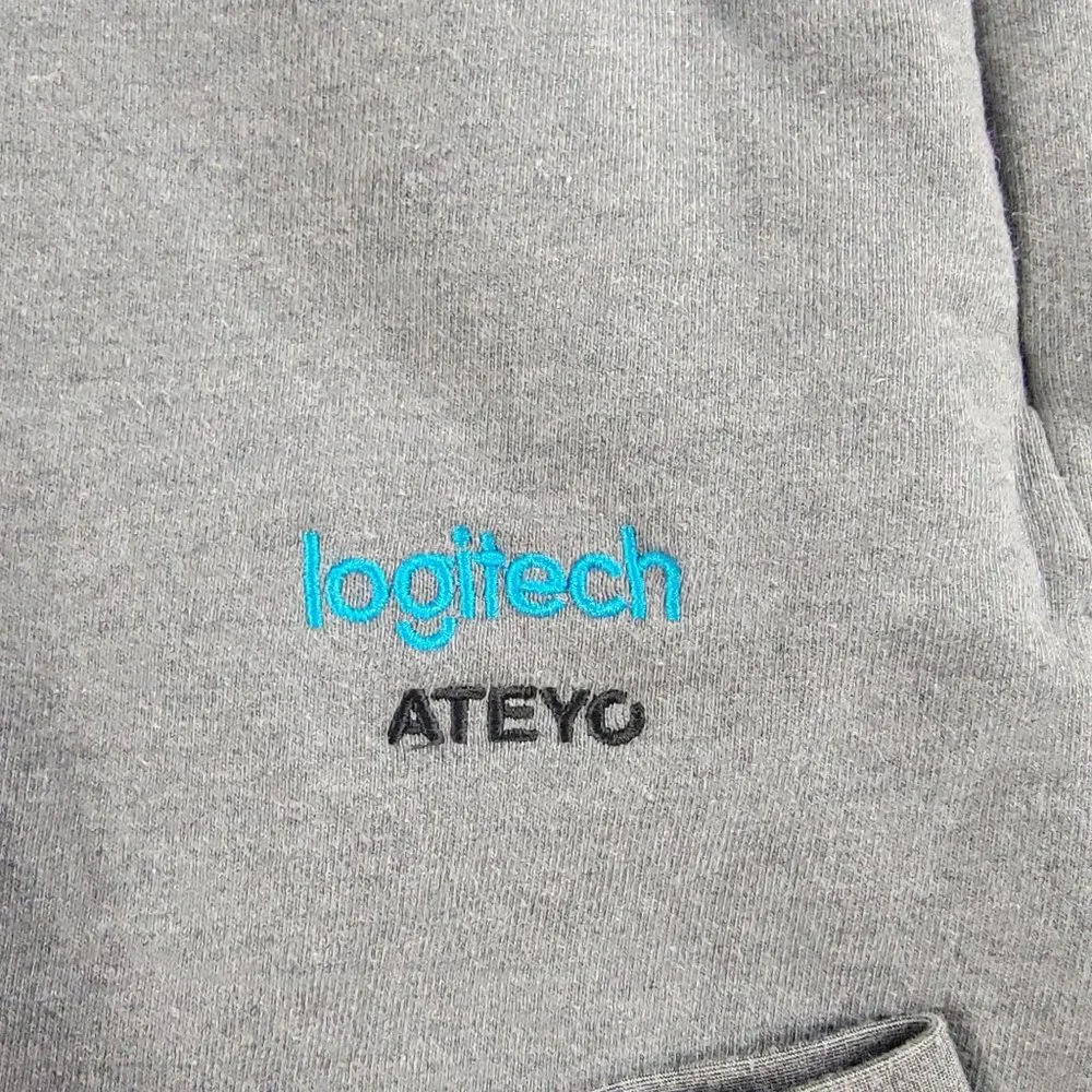 Ateyo Tech Sitters Mens XL Gray Gaming Sweatpants Logitech Gamer Competitions